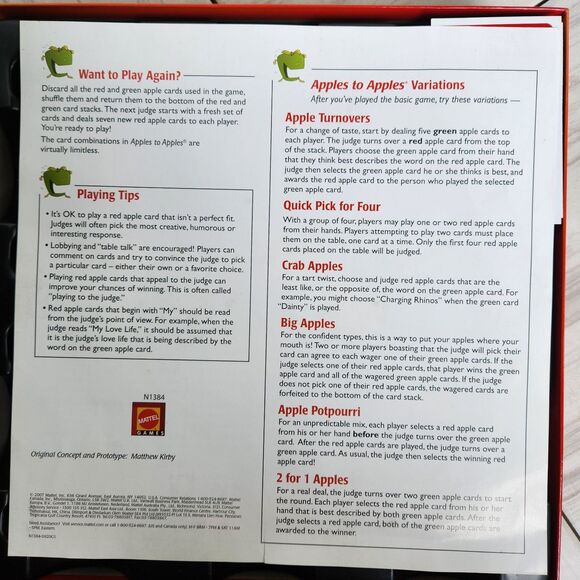 Apples to Apples Party Box Game by Mattel - The Game of Hilarious Comparisons! - Picture 2 of 7